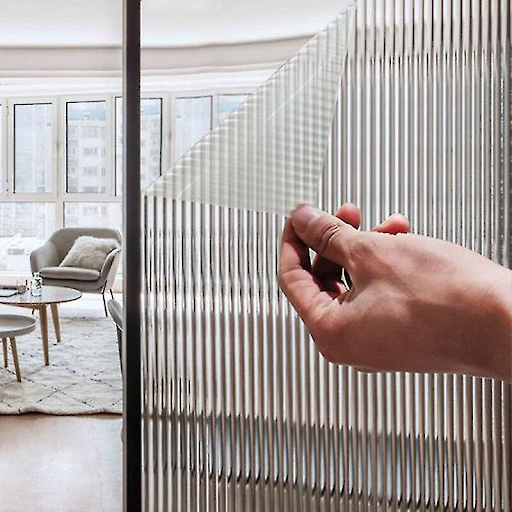 Film Statique Givre pour Fenêtre et Porte – Effet Voile Semi-Transparent Satine – Film PVC 0.24mm – Isolation Thermique et Décoration Architecturale – Rouleau Largeur 2m