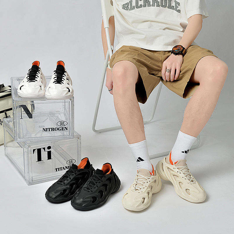 Basket Homme Blanche Epaisse – Style Streetwear Moderne – Semelle Compensée Antidérapante et Respirante – Chaussures de Marche et Course Toutes Saisons