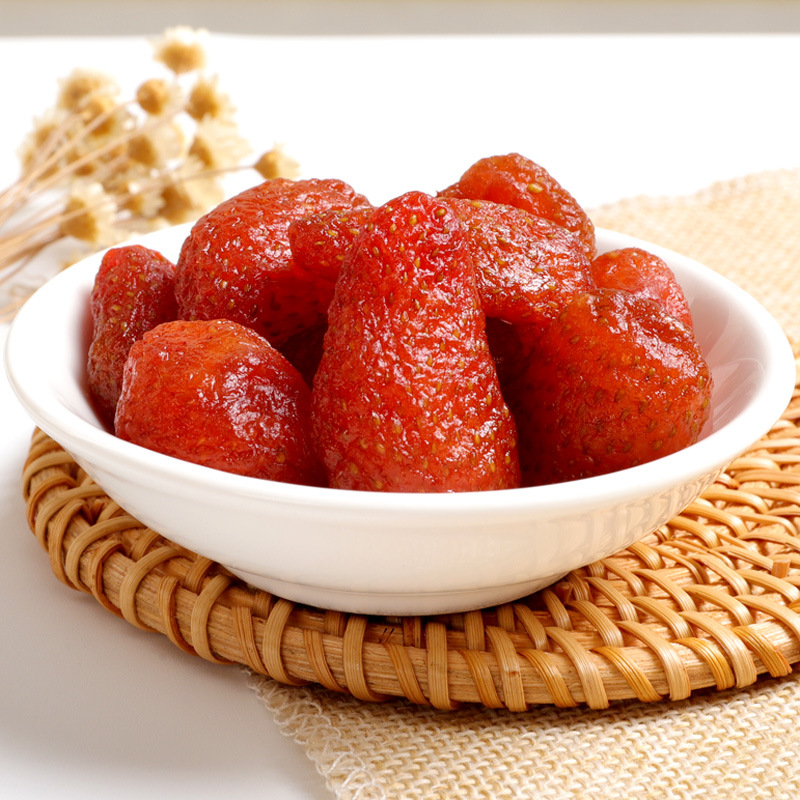 Fraises Séchées Entières Guowan DS – Fruits Secs Rouges Sucres au Sirop – Récolte Récente Haute Qualité ISO – Conservation Longue Durée 18 Mois – 10kg