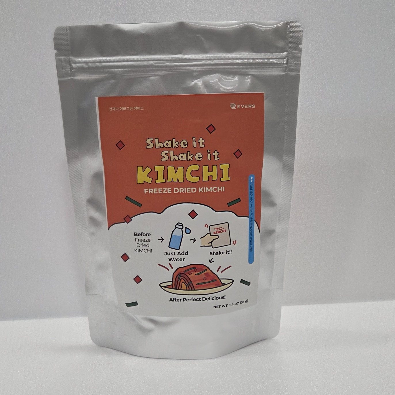 Snacks Kimchi Coréen Lyophilises EVERS – Kimchi Croustillant et Sain 35g – Produit Local de Wonju – Snack Healthy et Naturel sans Conservateurs