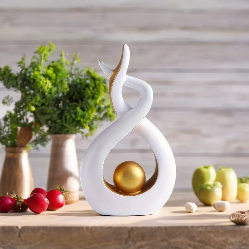 Objet Décoratif Moderne en Résine ZCZY – Sculpture de Table Ecologique pour Salle de Séjour – Décoration Intérieure Elégante – Cadeau pour Tous les Festivals