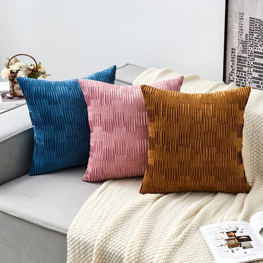 Ensemble de Coussins Personnalisés JTX – Décoration Intérieure Haute Qualité – 100% Coton avec Remplissage Moelleux – Housses Amovibles et Lavables 600TC